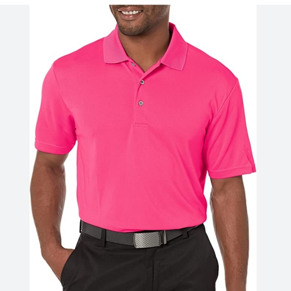 PGA Tour Other - New PGA Tour Solid Airflux Short Sleeve Golf Polo in Pink Lemonade